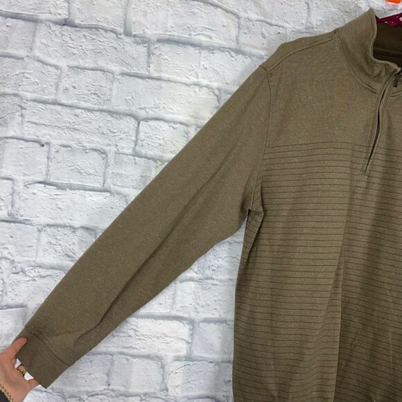 Van Heusen cotton blend quarter zip pullover w/stripes XL Men - Picture 3 of 6